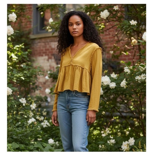 Zara boho crop top giallo - zara,