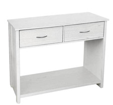 CONSOLLE TAVOLO MOBILE SALOTTO INGRESSO UFFICIO CASSETTI BIANCO LEGNO 95*37*H76