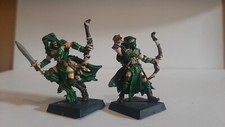 Warhammer Fantasy wood elf guardavie waywatcher elfi silvani metal painted x2