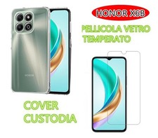 COVER CUSTODIA PELLICOLA VETRO TEMPERATO PER HONOR X6B