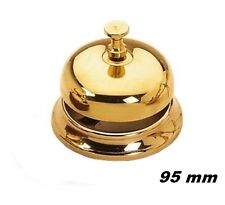 CAMPANELLO DA TAVOLO X RECEPTION HOTEL CASA RISTORANTE IN OTTONE LUCIDATO 95 mm