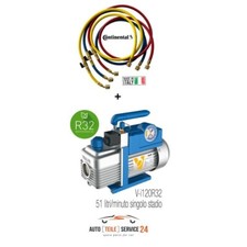 Kit Pompa vuoto (MONOSTADIO) 51 Lt/min R32 R410A R407C R134A + Set tubi ricarica