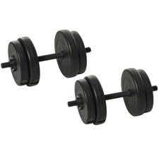 HOMCOM Set di Manubri da 20kg