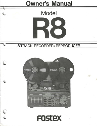 Fostex model manuale - fostex, r8