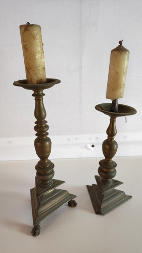 Antichi candelabri ottone - candelabri,