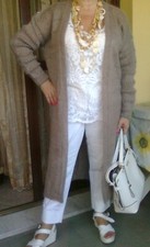 Cardigan, Hand made,  fatto a mano, Mohair 60 %, lana 30%, pl 10 %.