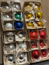 Lotto 24 Palline Vetro Natale