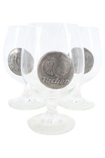 TÜCHER Set 3 Bicchieri Birra Trasparenti 15 cm Vintage