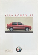 Alfa Romeo 33 depliant depliant depliant 10/1986