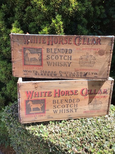 Vintage white horse cellar - vintage,
