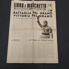 Giornale quotidiano Libro e il moschetto Gioventù Fascista 15/9/38 XVI