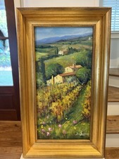 Paesaggio toscano dipinto olio