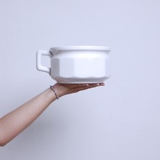 Coppia pitale SC Richard vaso ceramica bianca 2 pezzi terraglia vintage