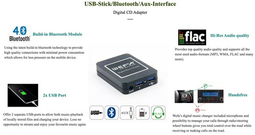 Wefa usb mp3 audi vw - bt,