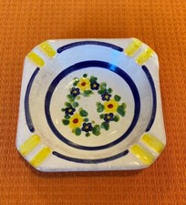 Posacenere - ceneriera in ceramica decorata a mano 10 x 10 cm