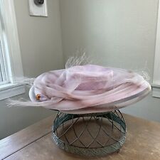 Bellissimo cappello chiesa in paglia Marzi Italia attrezzi Neiman Marcus orlo 22” derby pasquale