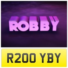 TARGA AUTO PRIVATA TEMA ROBBY