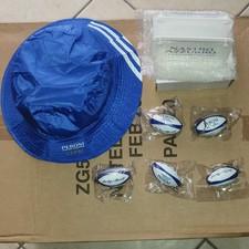 lotto nastro azzurro peroni birra rugby portachiave portatovaglioli cappello