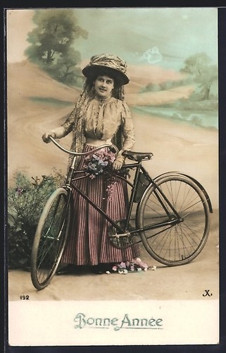 Cartolina signora con sua - la,