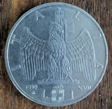 Lira impero 1939 xvii anno - 1,