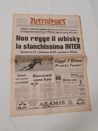 Tuttosport 1967 inter vs - tuttosport,