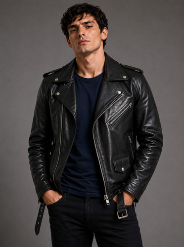 Giacca moto uomo pelle - giacca,
