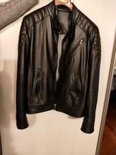 Giacca in pelle nera stile