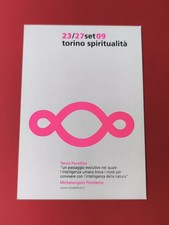 TORINO SPIRITUALITÀ MICHELANGELO PISTOLETTO CARTOLINA PUBBLICITARIA A COLORI
