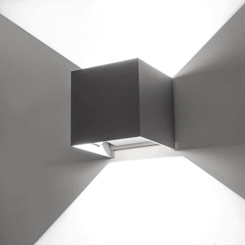 Applique led grigio esterno - grigio,