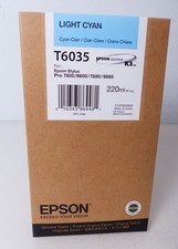 Epson T6035 Light Cyan 220 ml per Stylus Pro 7800 9800 7880 9880 inchiostro NUOVO #11 KT