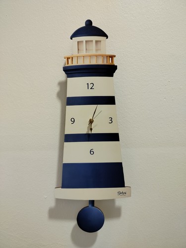 Orologio pendolo faro - orologio, legno