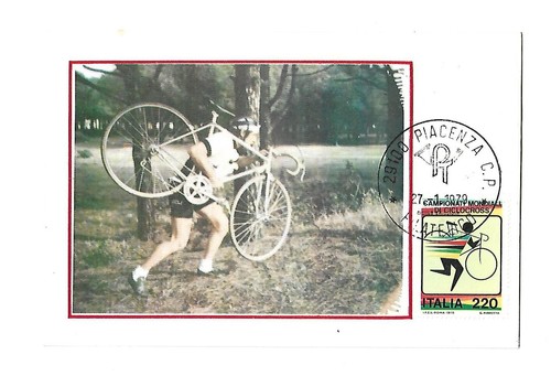 Ciclocross atleta in corsa - -,