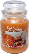 Candela Grande Profumata in Vaso Mandarino e Zenzero, Giara Made in Italy, 130h