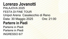 2 biglietti concerto Jovanotti