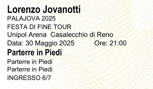 Biglietti concerto jovanotti - biglietti,