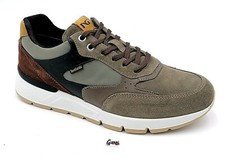 Scarpe uomo Nero Giardini sneakers sportive casual pelle scamosciato Fango Nuovo