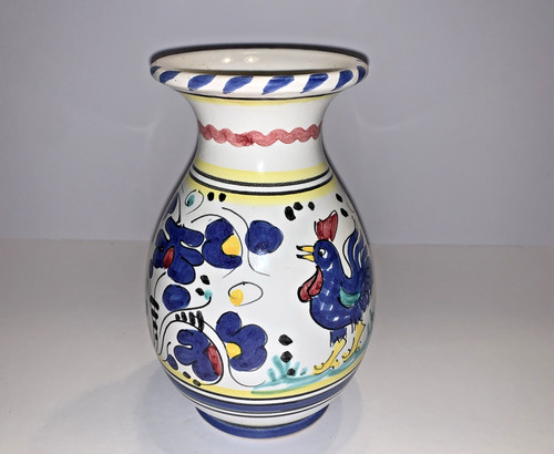 Deruta italy pottery vase - deruta, hand