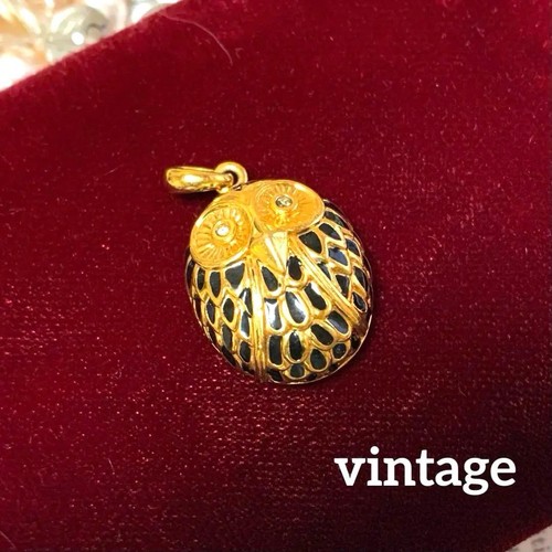 Collana vintage gufo oro