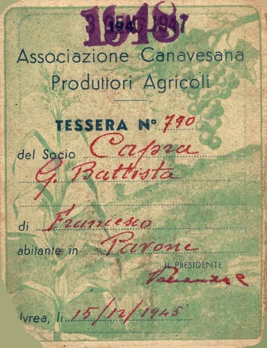 Tessera ivrea associazione - tessera,