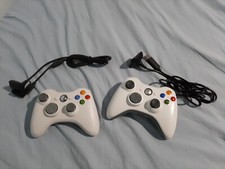 2x Joystick Xbox 360 Con Cavi Interfaccia Usb Senza Batterie Bianco