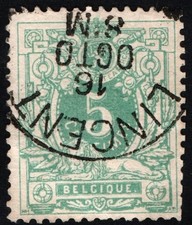 BELGIO 1884 -45-  Usato 5 c