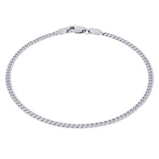 10K Oro Bianco Massiccio 2.7mm