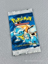 Bustina pokemon Set Base prima edizione Blastoise 1st edition aperta/vuota