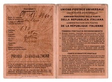 TESSERA  POSTALE  LIRE  150