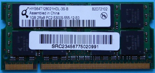 Memoria notebook - 1, gb