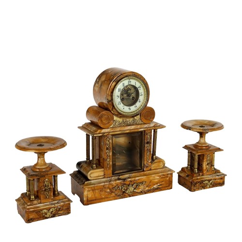 Trittico antico orologio - antico, in