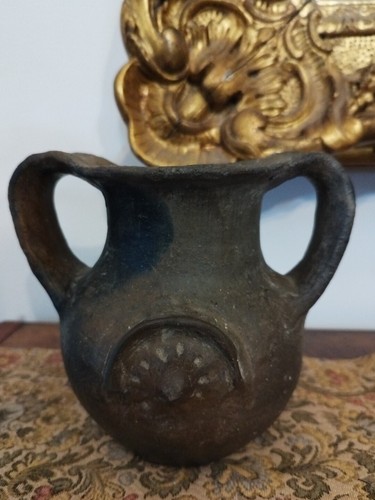 Vaso con manico - vaso, terracotta