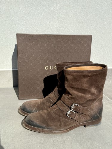 Stivali gucci suede biker - gucci,