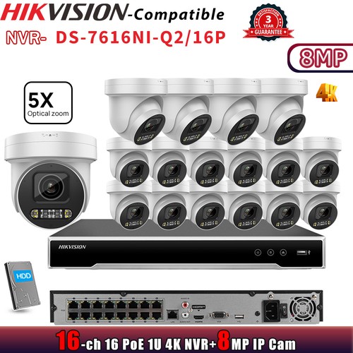 Hikvision 16poe 16ch nvr - 16ch,