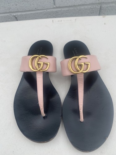 Gucci marmont leather thong - gucci,